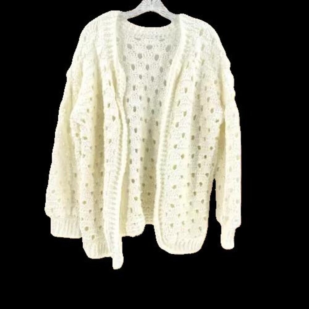 Handmade White Woolen Sweater Women's Size 3X NWOT